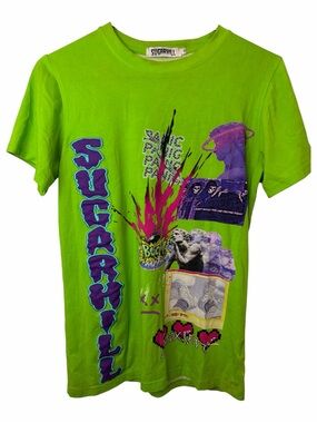 Sugarhill Neon Green Confusion Graphic Tee